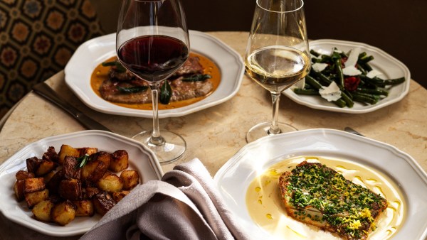 Saltimbocca, Pesce Del Giorno, and Fagiolini Patate at Postino Osteria