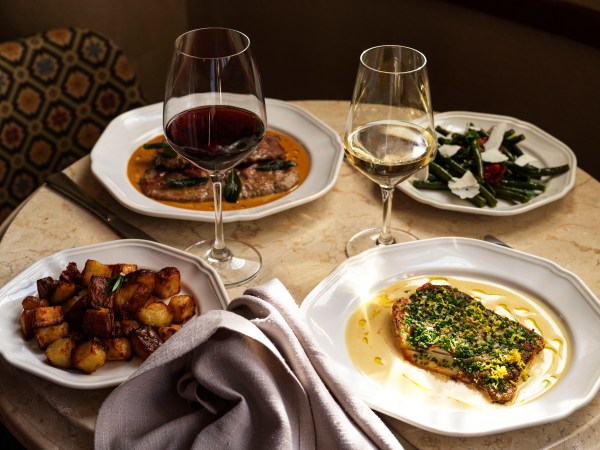 Saltimbocca, Pesce Del Giorno, and Fagiolini Patate at Postino Osteria