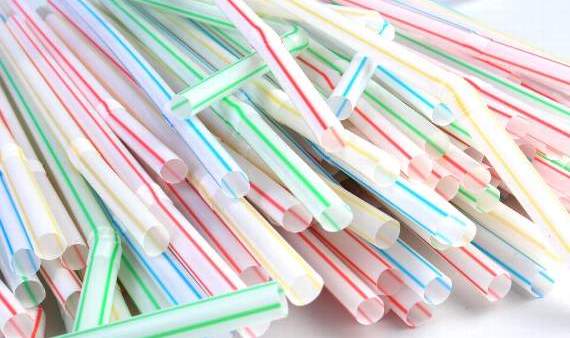Single-use plastic will be banned by the SA government. Pictured: lots of colourful single-use plastic straws.