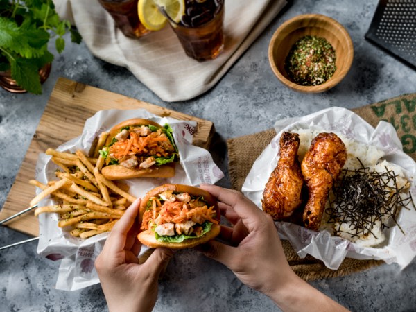 A selection of chicken burgers from 4FINGERS.